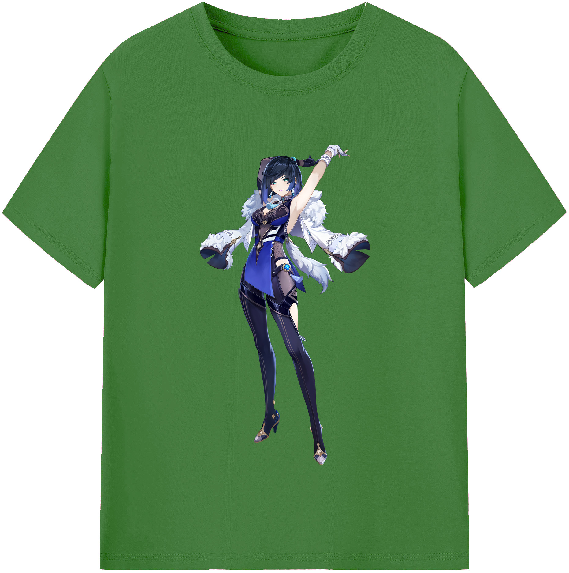 げんし神 夜兰 やらん genshin Yaran レディースカジュアルプリントTシャツ（綿100％）